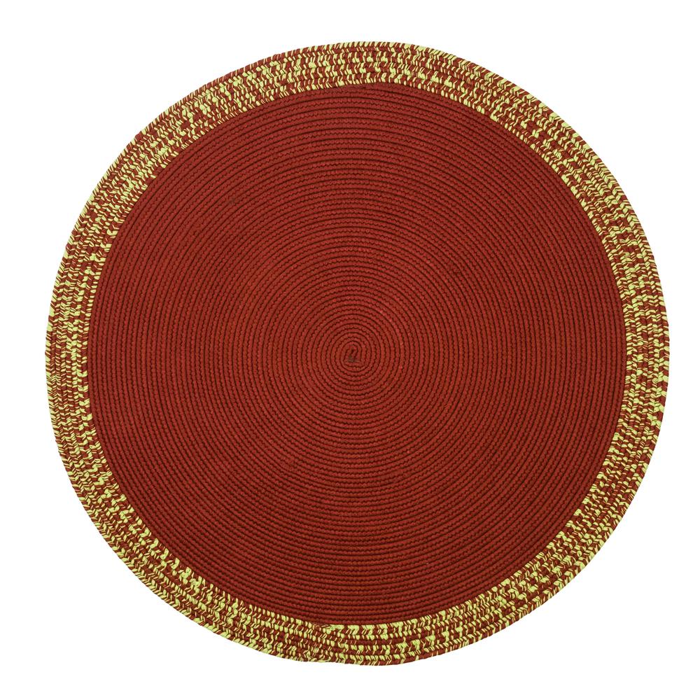 Holiday-Vibes Under Tree Reversible Round Rug - Border Vibe 45” x 45”. Picture 1