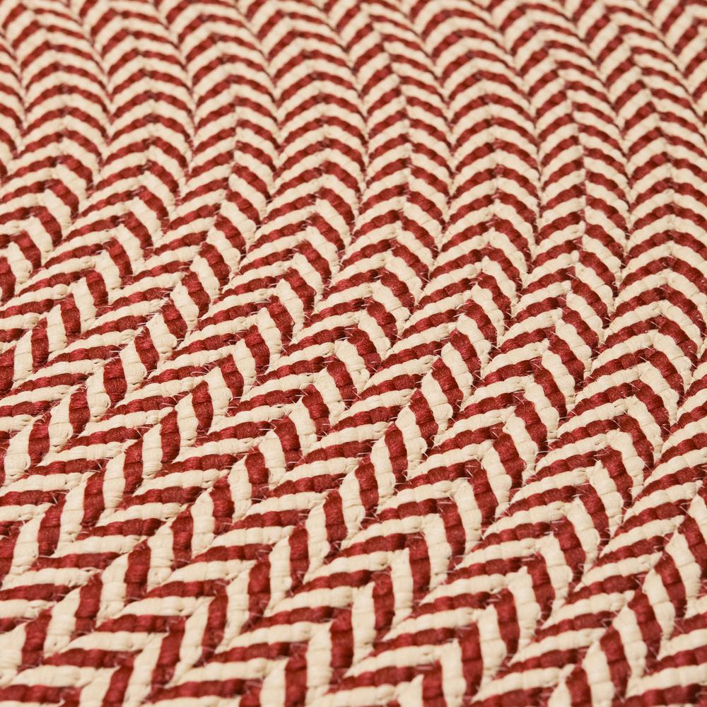 Ibiza Woven Chevron Doormats - Scarlet 35” x 35”. Picture 3
