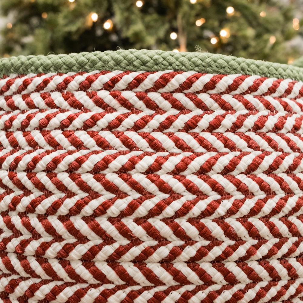 Kringle Christmas Floor Basket - Candycane Red 18"x18"x16". Picture 5