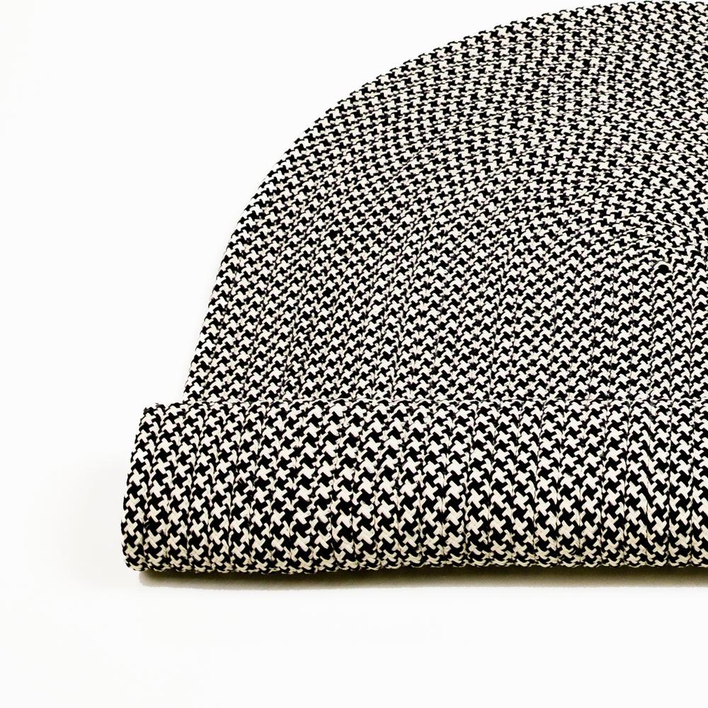 Milton Houndstooth Tweed -  Black 2' x 3'. The main picture.