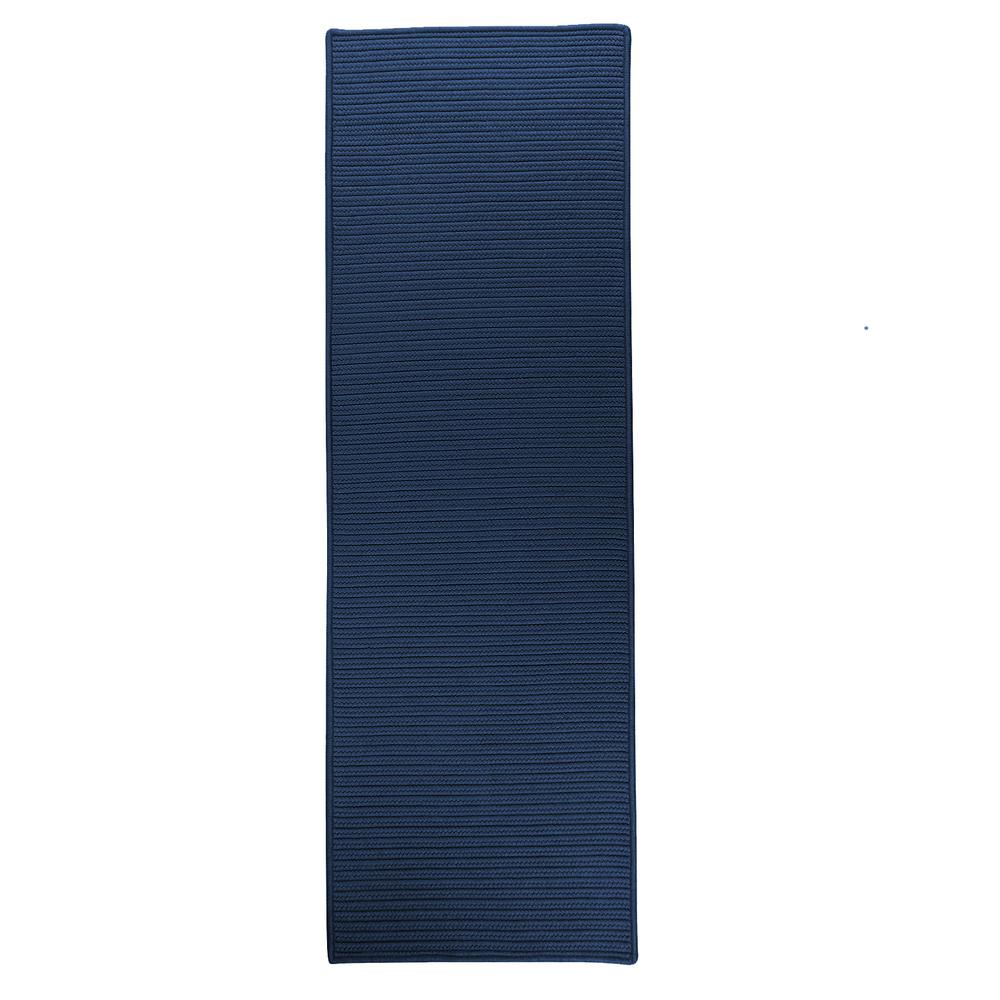 Reversible Flat-Braid (Rect) Runner - Navy 2'4"x6'. Picture 1