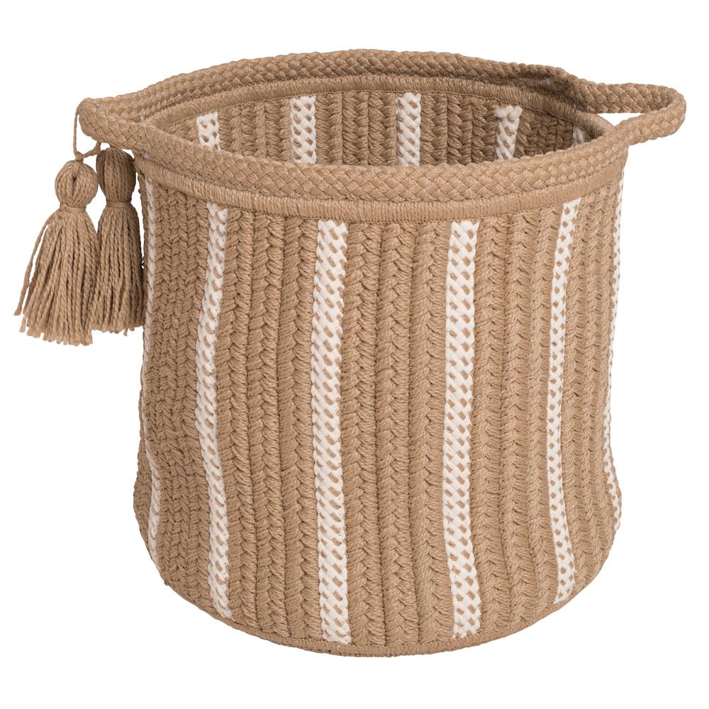 Dublin Basket - Taupe & White 16"x16"x18". Picture 2
