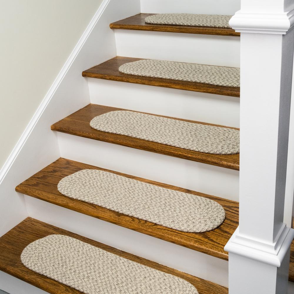 Woven Natural Houndstooth Stair Treads VD32A008X028-4. Picture 1