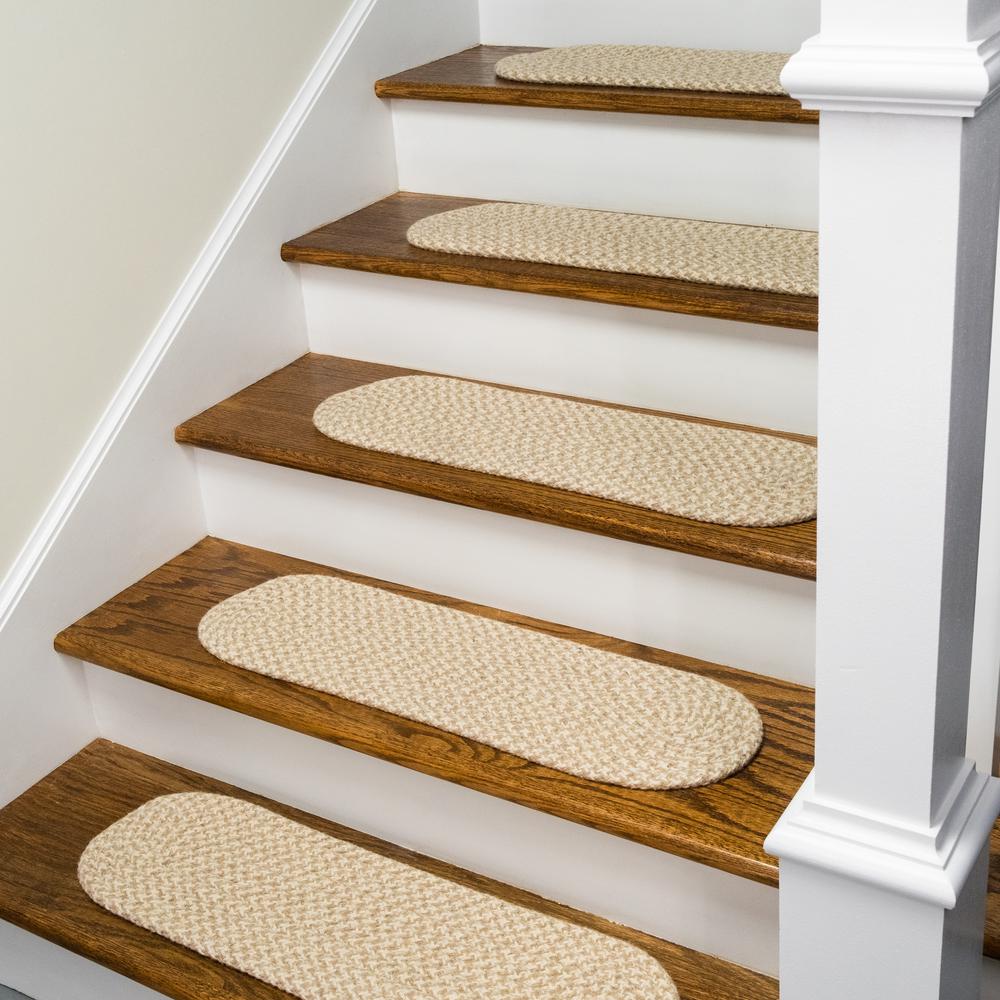 Woven Natural Houndstooth Stair Treads VD33A008X028-4. The main picture.