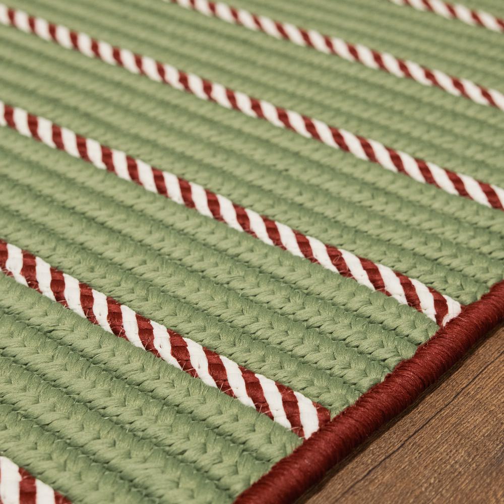 Naughty Elf Stripe Christmas Rug - Green 27" x 46". Picture 3