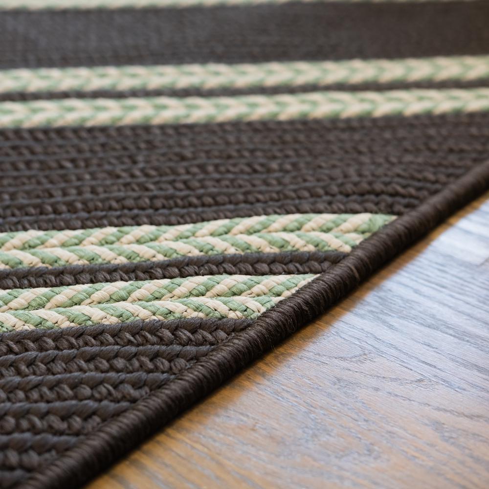 Windsor Stripe - Mint Brown 5x8. Picture 7