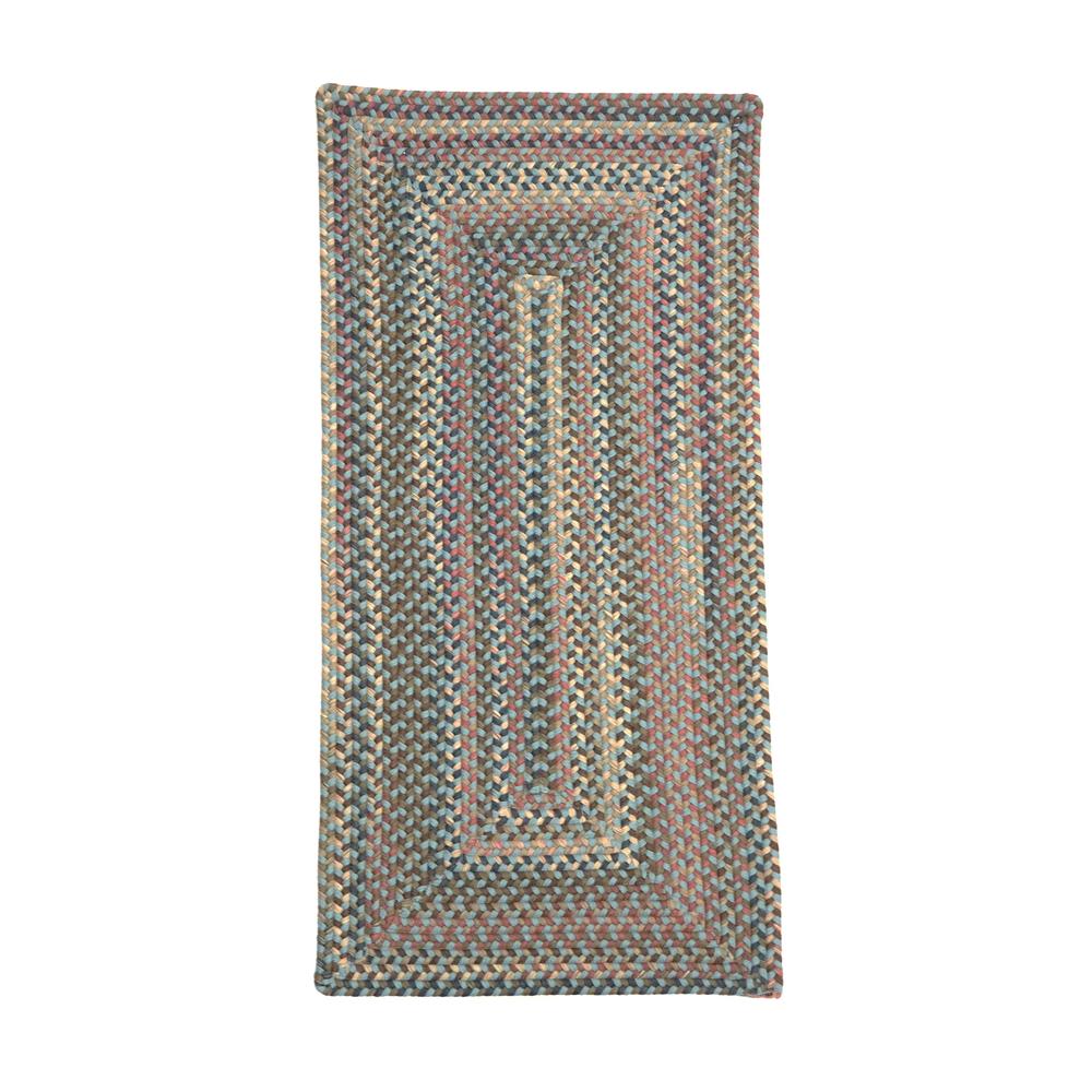 Lucid Braided Multi Square - Federal Blue 4x4 Rug. Picture 13