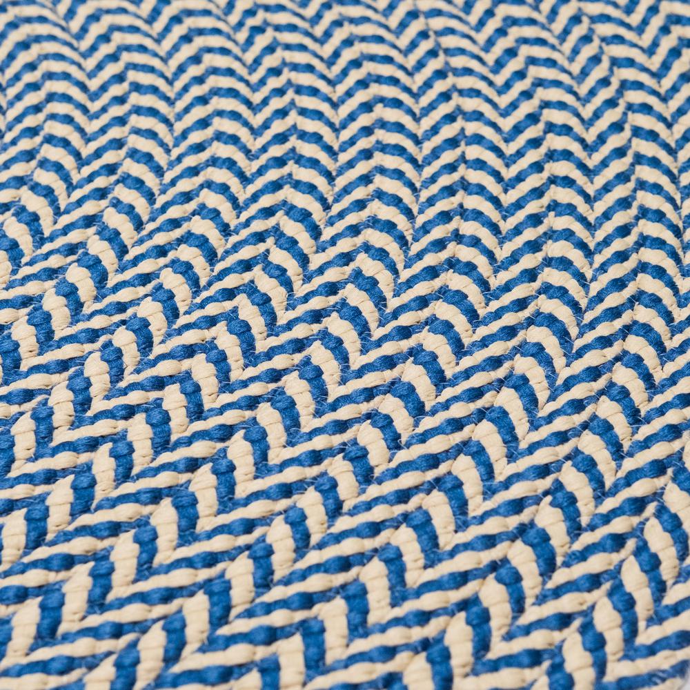 Ibiza Woven Chevron Doormats - Marine 40” x 40”. Picture 1