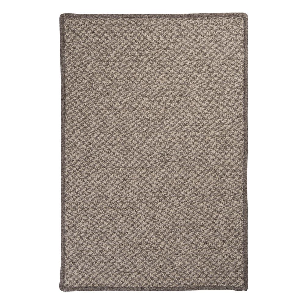Natural Wool Houndstooth - Latte 4' square. Picture 1