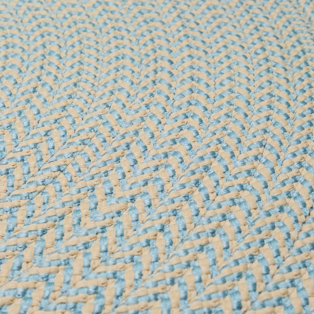 Ibiza Woven Chevron Doormats - Sky 45” x 45”. Picture 1