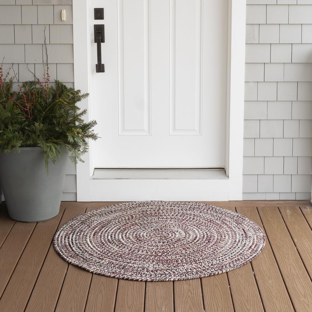 Luna Tweed Doormats - Garnet Ash 45” x 45”. Picture 2