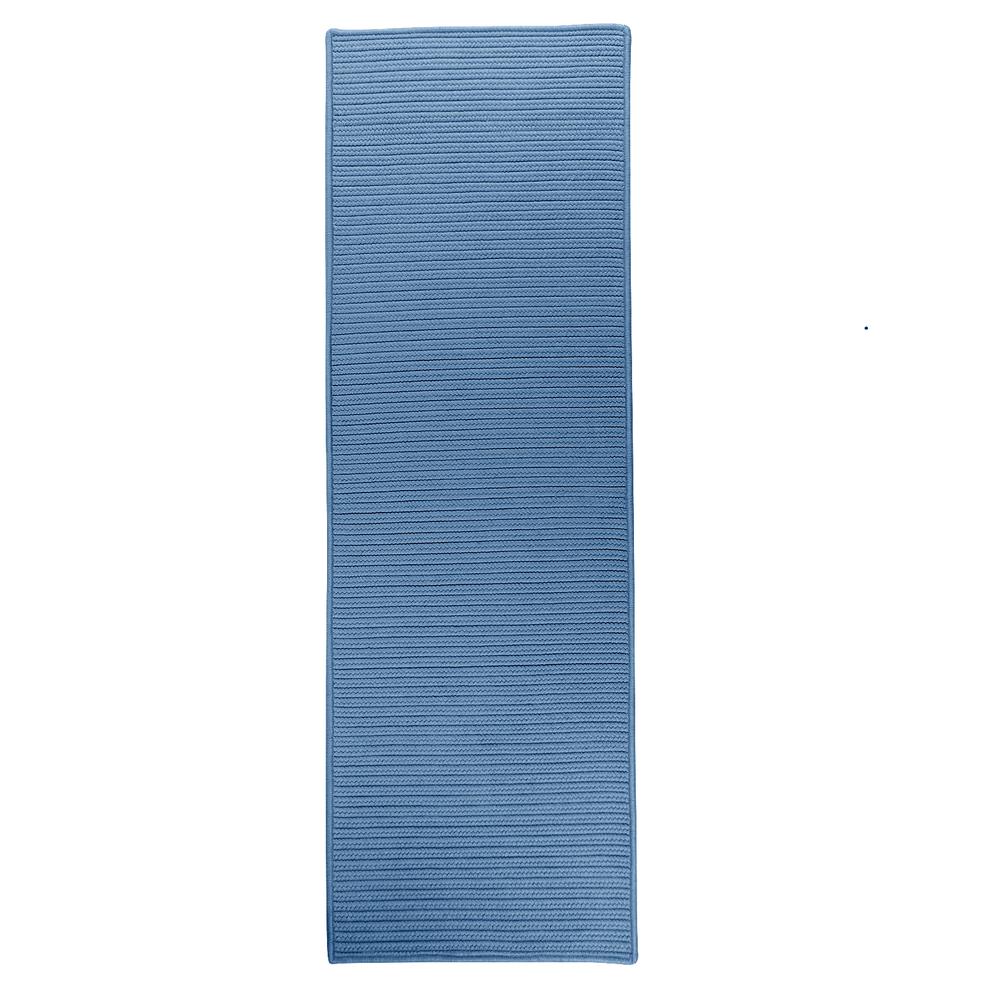Reversible Flat-Braid (Rect) Runner - Oasis Blue 2'4"x8'. The main picture.