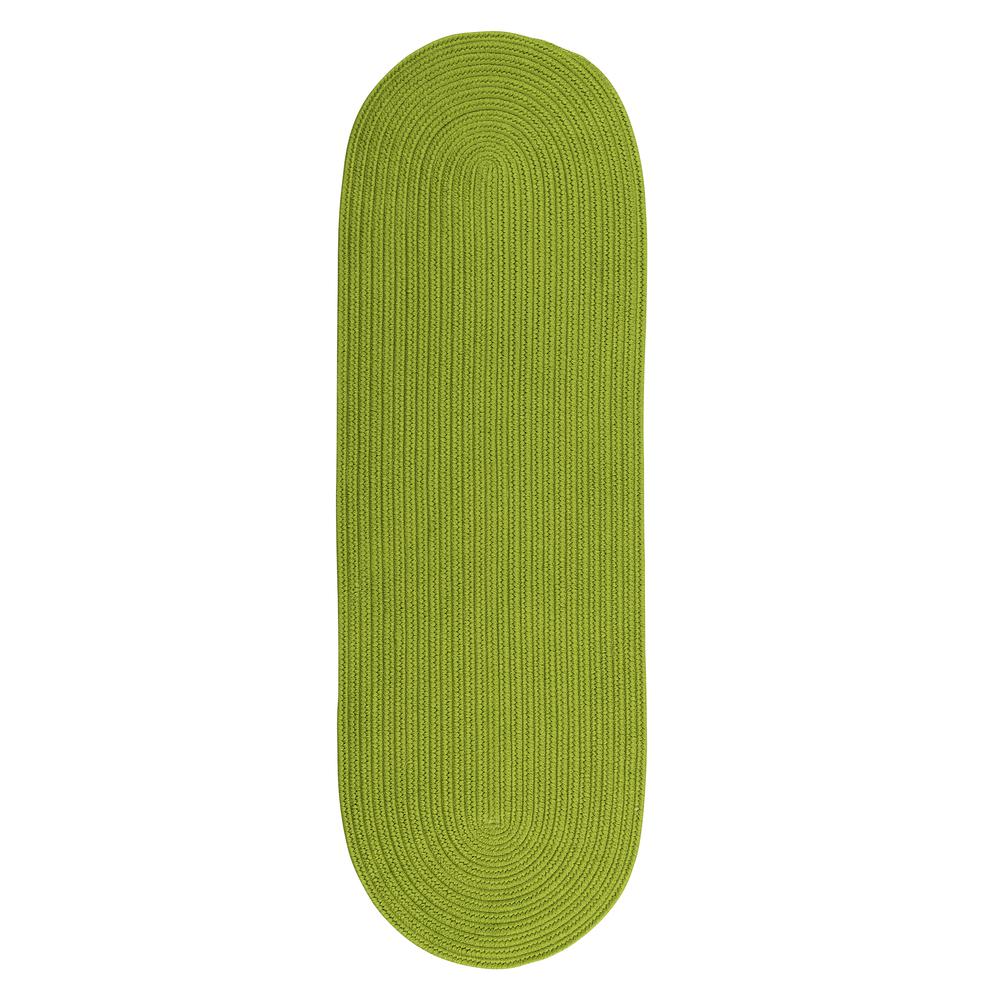 Reversible Flat-Braid (Oval) Runner - Lime 2'4"x8'. Picture 1