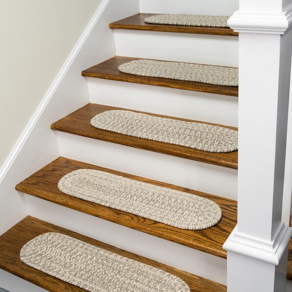 All Natural Woven Tweed Stair Treads WT32A008X028. Picture 1