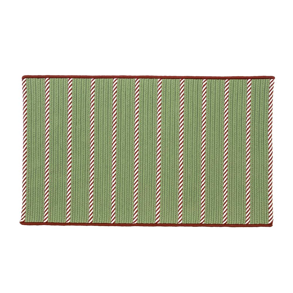 Naughty Elf Stripe Christmas Rug - Green 42" x 66". Picture 1