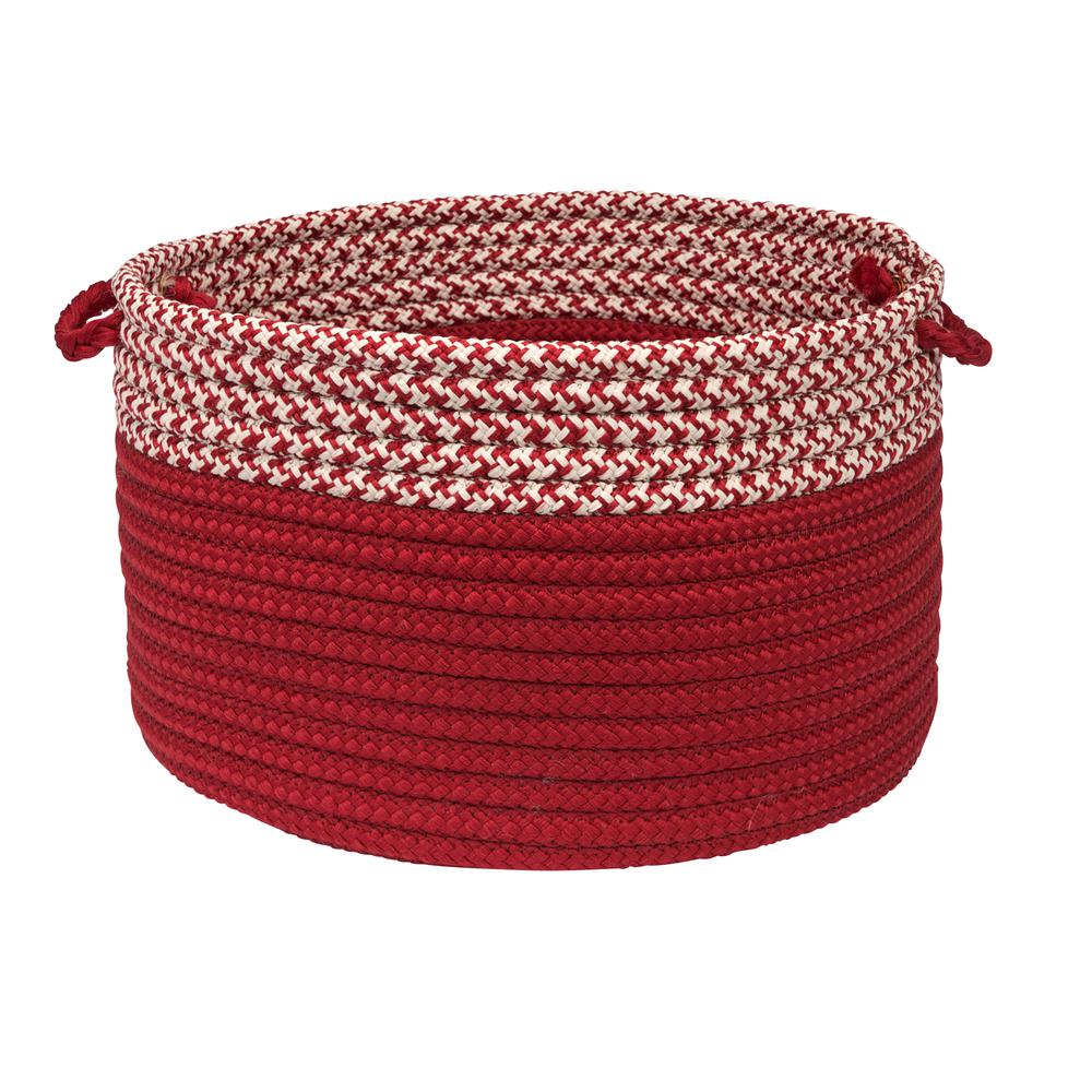 Houndstooth Dipped Basket - Red 18"x12". Picture 2