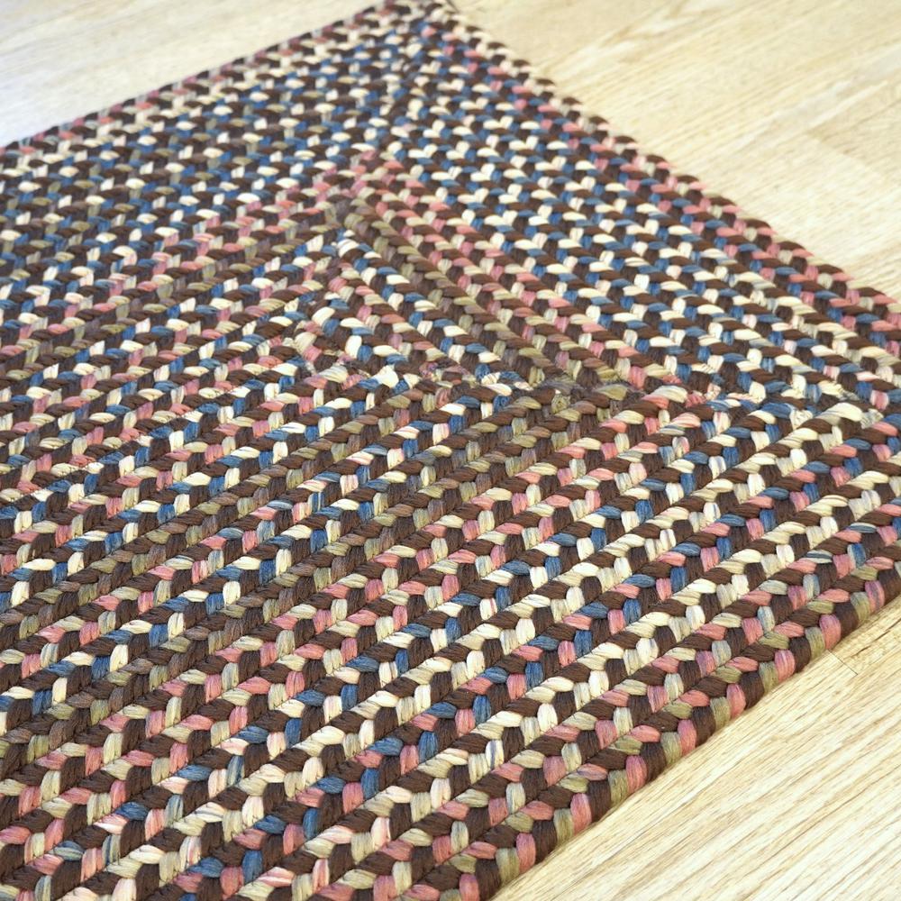 Lucid Braided Multi Runner - Earth Brown 30"x6' Rug. Picture 2