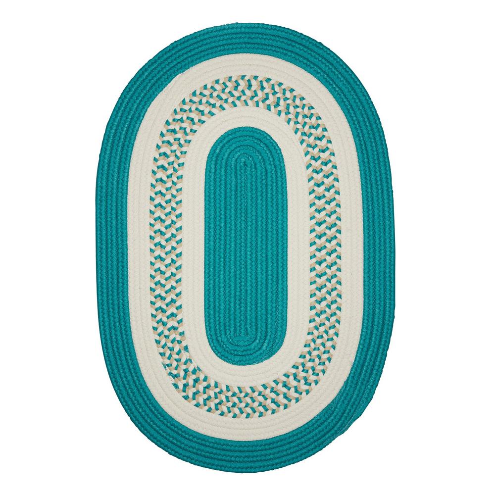 Crescent - Teal 3' round. Picture 1