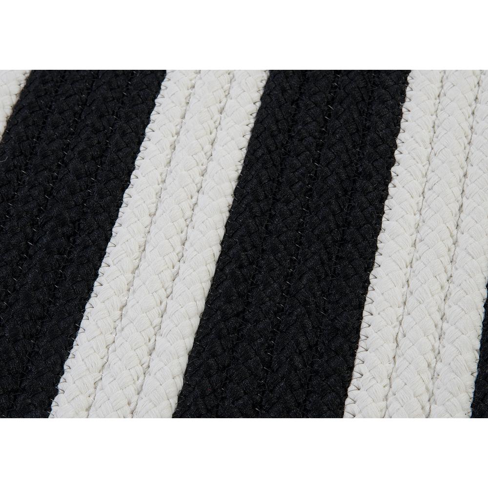 Stripe It - Black White 3' square. Picture 1