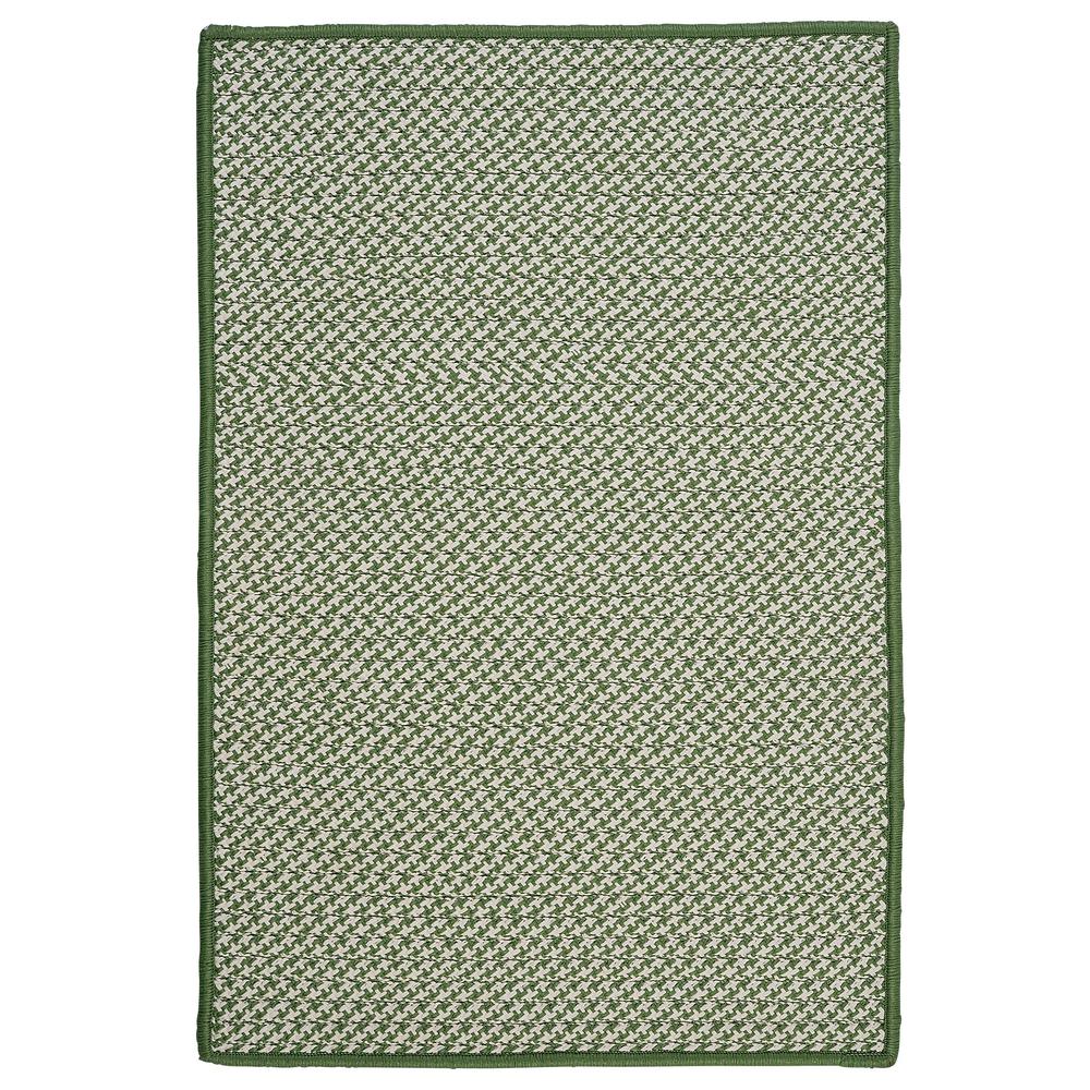 Outdoor Houndstooth Tweed - Leaf Green 12' square. Picture 1