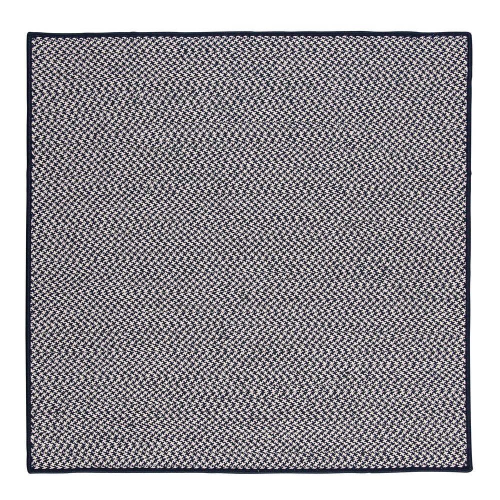Outdoor Houndstooth Tweed - Navy 5' square. Picture 4