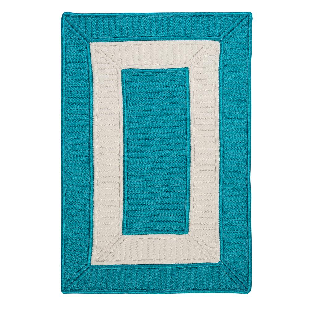 Rope Walk - Turquoise 8' square. Picture 1