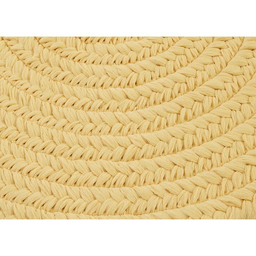 Reversible Flat-Braid (Oval) Runner - Yellow 2'4"x11'. Picture 1