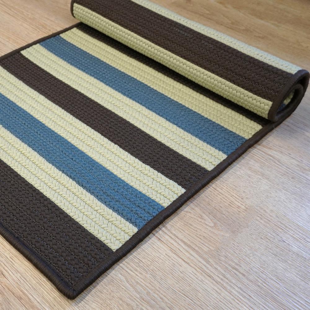 Reed Stripe Square - Sapphire Earth 4x4 Rug. Picture 1