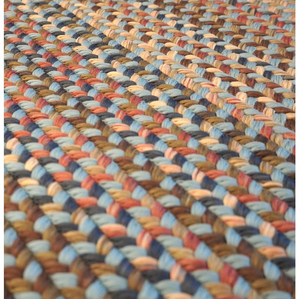 Lucid Braided Multi Square - Federal Blue 4x4 Rug. Picture 4