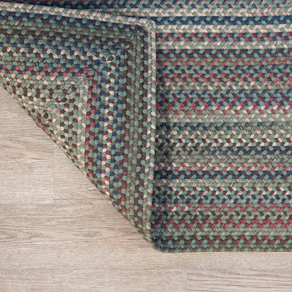Lucid Braided Multi Square - Dusted Moss 4x4 Rug. Picture 1