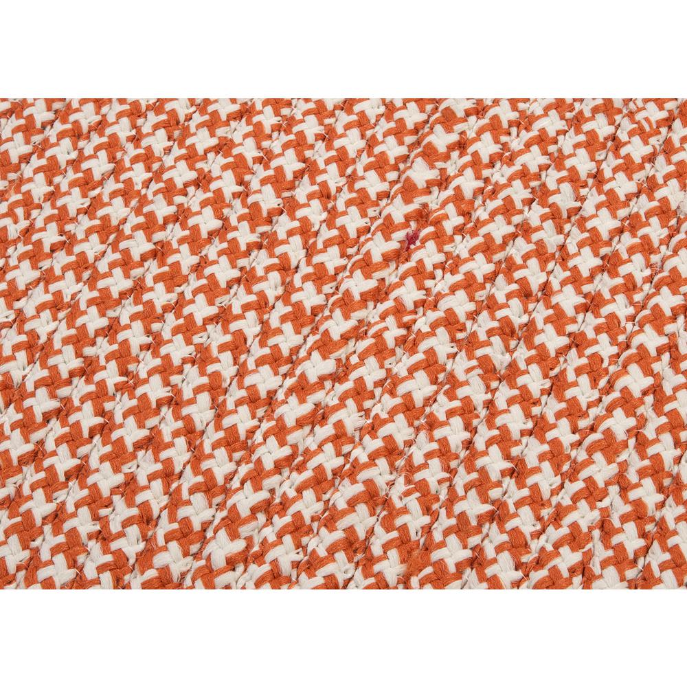 Outdoor Houndstooth Tweed - Orange 6'x9'. Picture 3