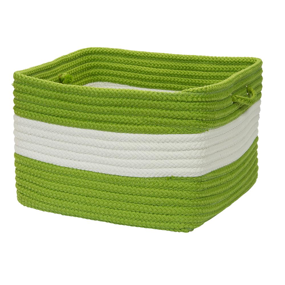 Rope Walk- Bright Green 14"x10" Utility Basket. Picture 2