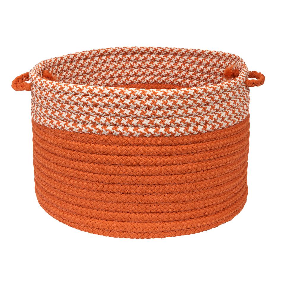 Houndstooth Dipped Basket - Orange 14"x10". Picture 2