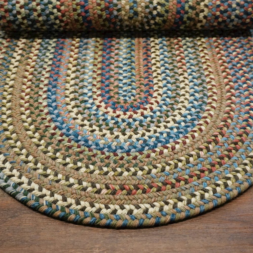 Oval Rug New England Braid - Starlight 8' x 10'. Picture 3