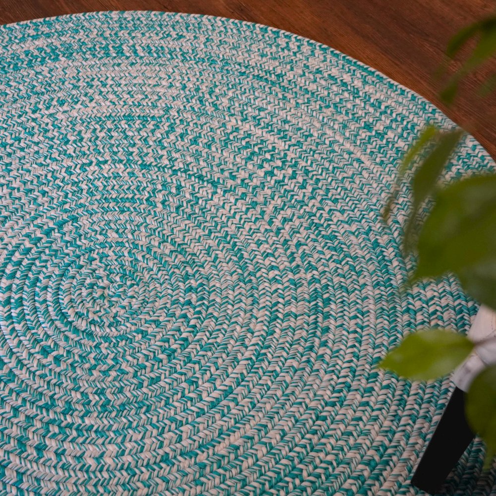 Hawaiian Multi Round - Aquaberry - 3' x 3'. Picture 5