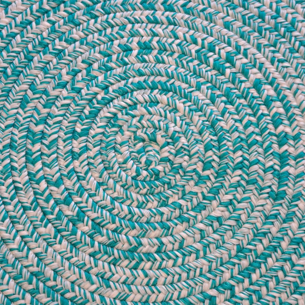 Hawaiian Multi Round - Aquaberry - 3' x 3'. Picture 10