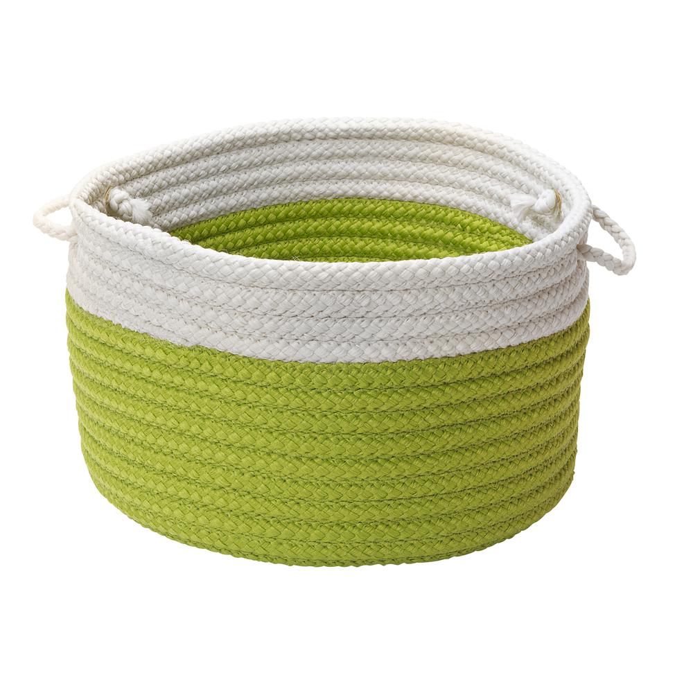 Dipped Indoor/Outdoor Basket - Bright Green 14"x10". Picture 2