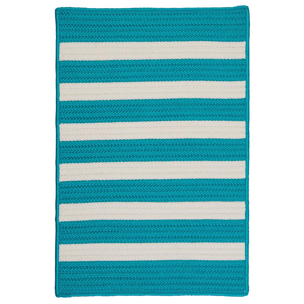 Stripe It- Turquoise 12' square. Picture 1
