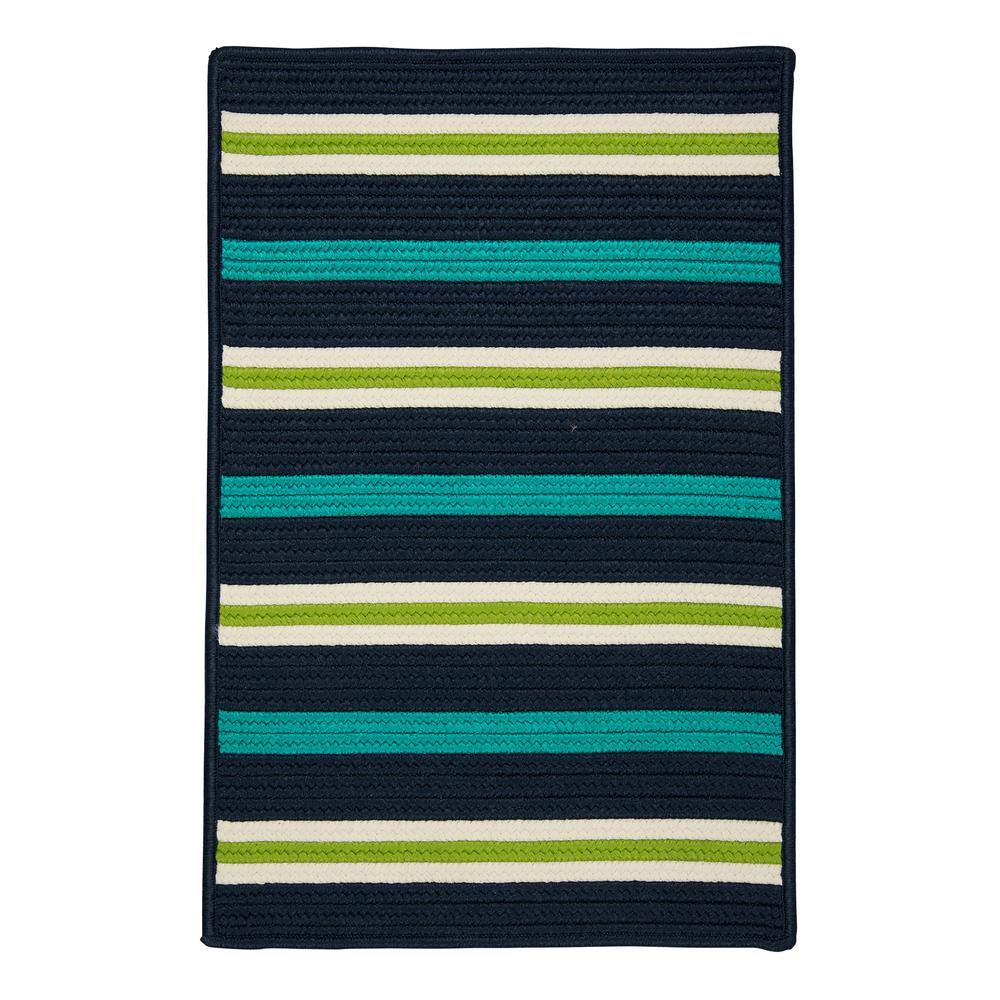 Painter Stripe Rug - Navy Waves 5'x7'. Picture 1