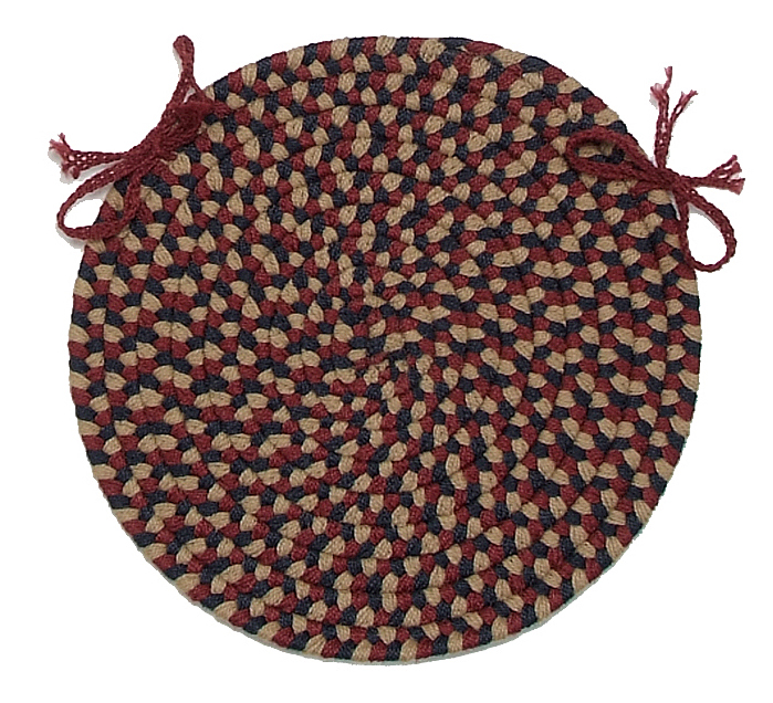 Brook Farm - Burgundy Chair Pad (set 4). The main picture.