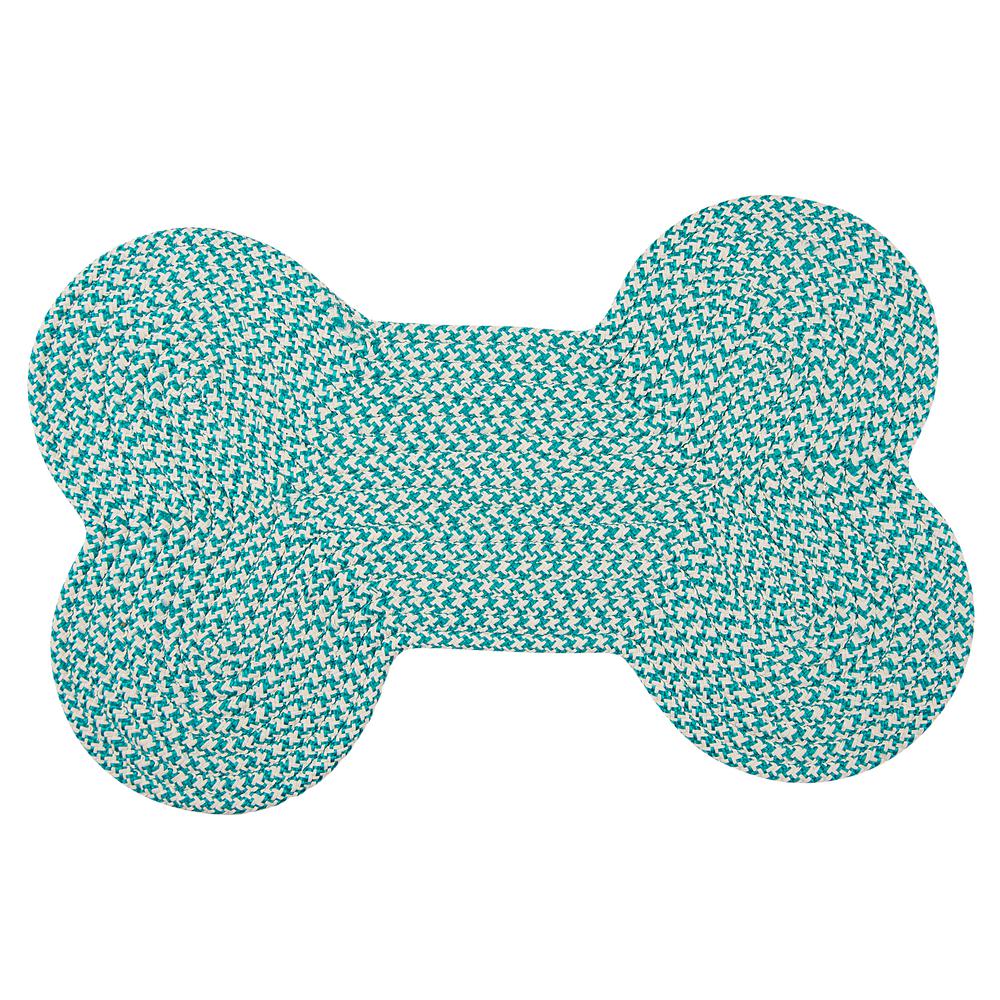 Dog Bone Houndstooth Bright - Turquoise 22"x34". Picture 2