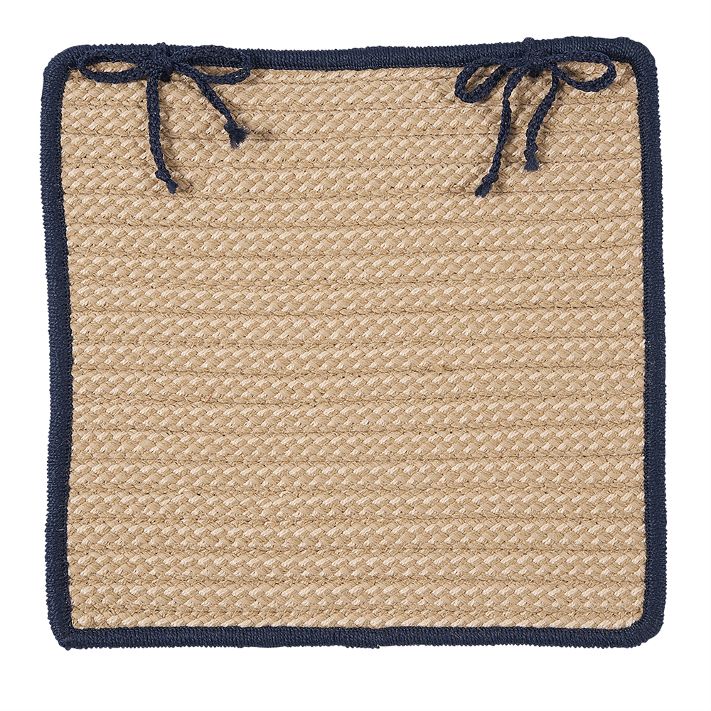 Boat House - Navy Chair Pad (single). Picture 1