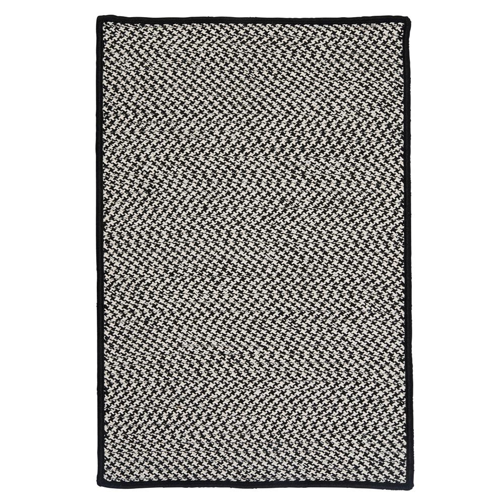 Outdoor Houndstooth Tweed - Black 12' square. Picture 1