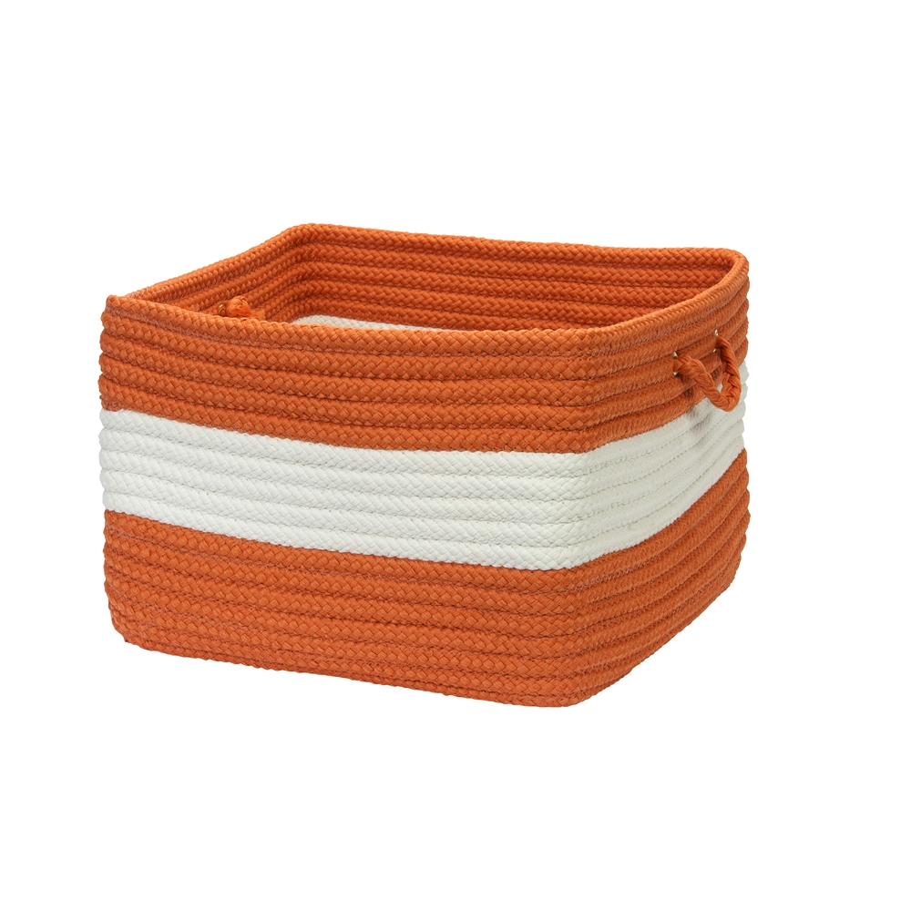 Rope Walk - Rust 18"x12" Utility Basket. Picture 1