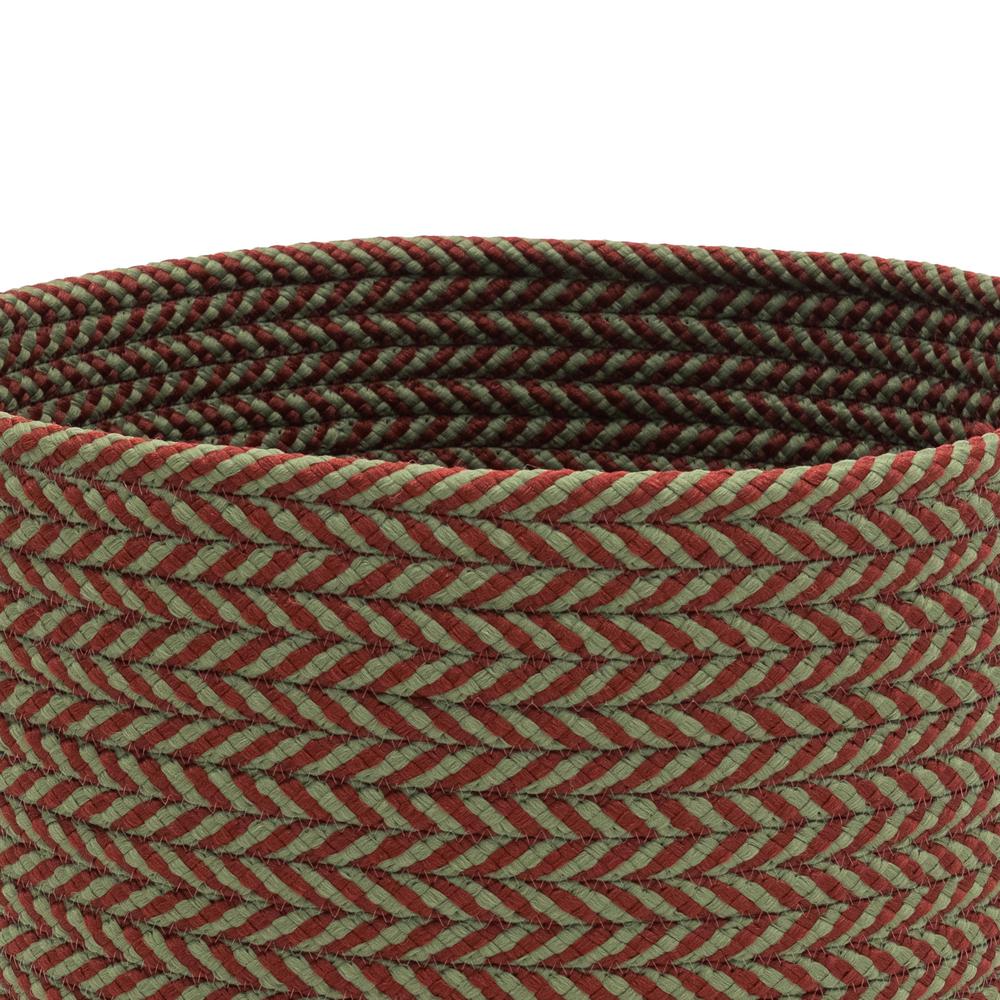 Holiday Chevron Jumbo Basket - Red/Green 20"x20"x15". Picture 5