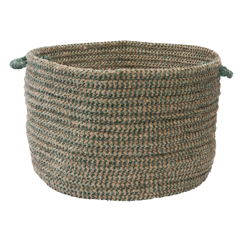 Softex Check- Myrtle Green Check 14"x10" Utility Basket. Picture 1