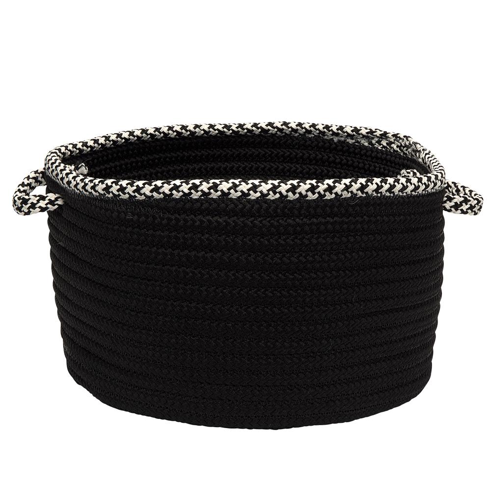 Houndstooth Bright Edge - Black 14"x10" Basket. Picture 1