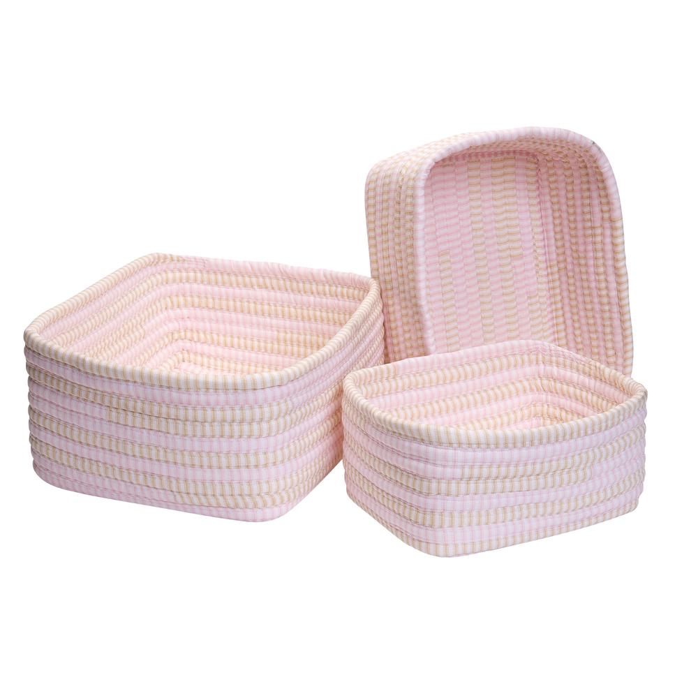 Ticking Nesting Sets- Pink Canvas Nesting Set-3. Picture 1