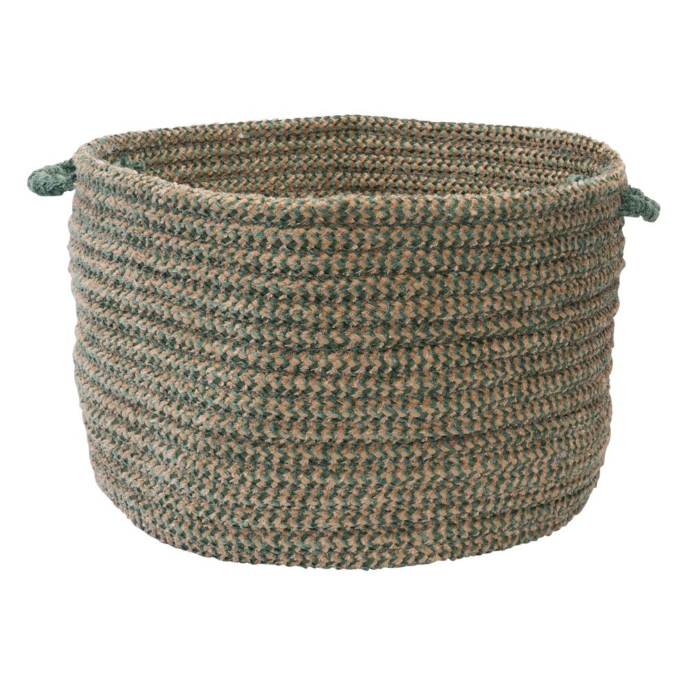 Softex Check- Myrtle Green Check 14"x10" Utility Basket. Picture 2