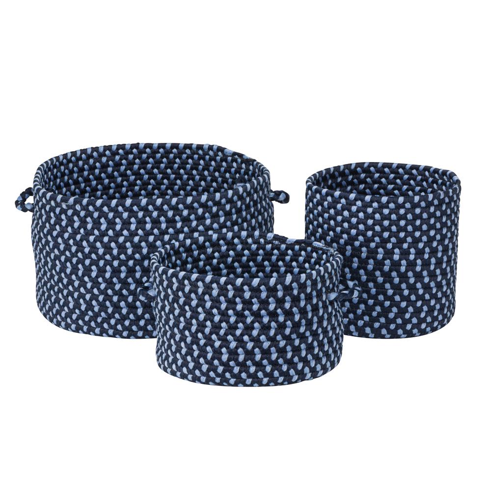 Early Years Braided Toy Storage 3-Piece Set - Navy Blue. The main picture.